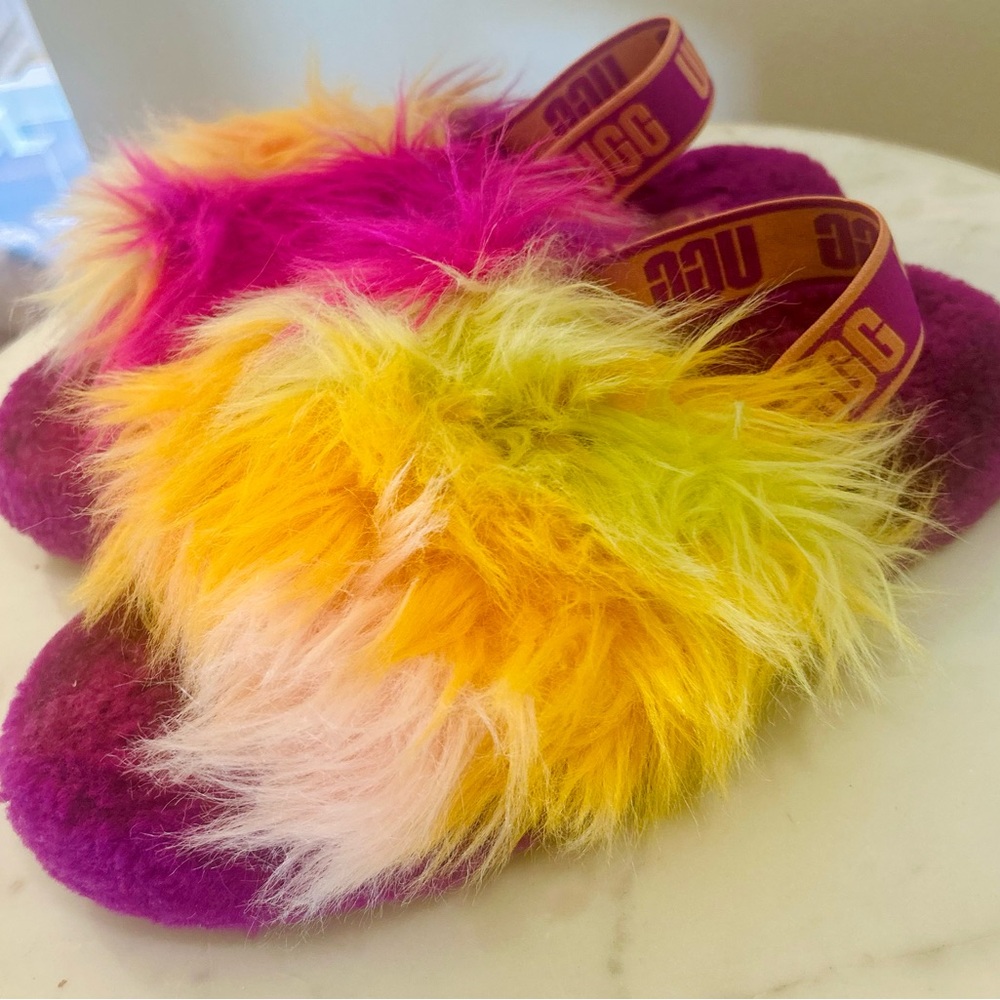 UGG Australia Fluff Yeah Tie-Dye Slippers